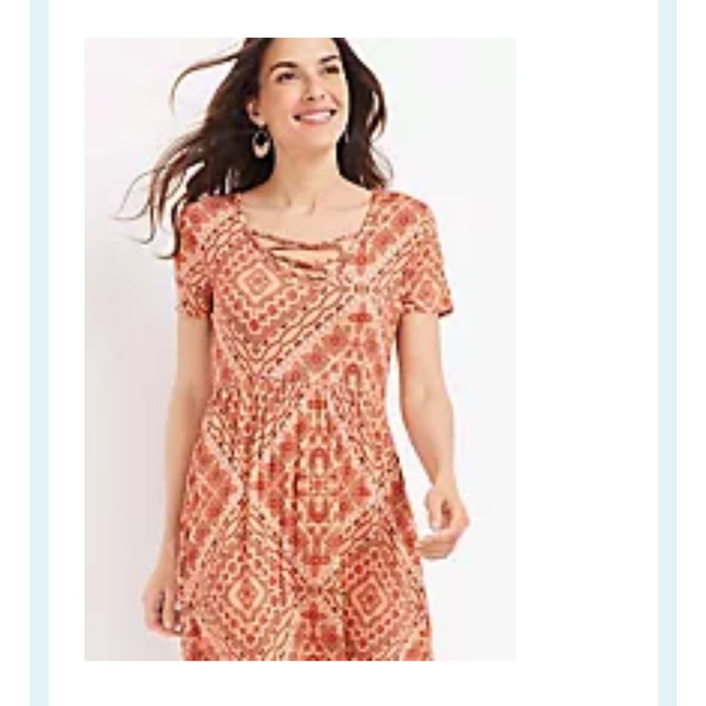 Maurices 24/7 Lace Up Skater Mini Dress, XL